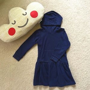 Girls Hooded Sweatshirt Dress with Pocket